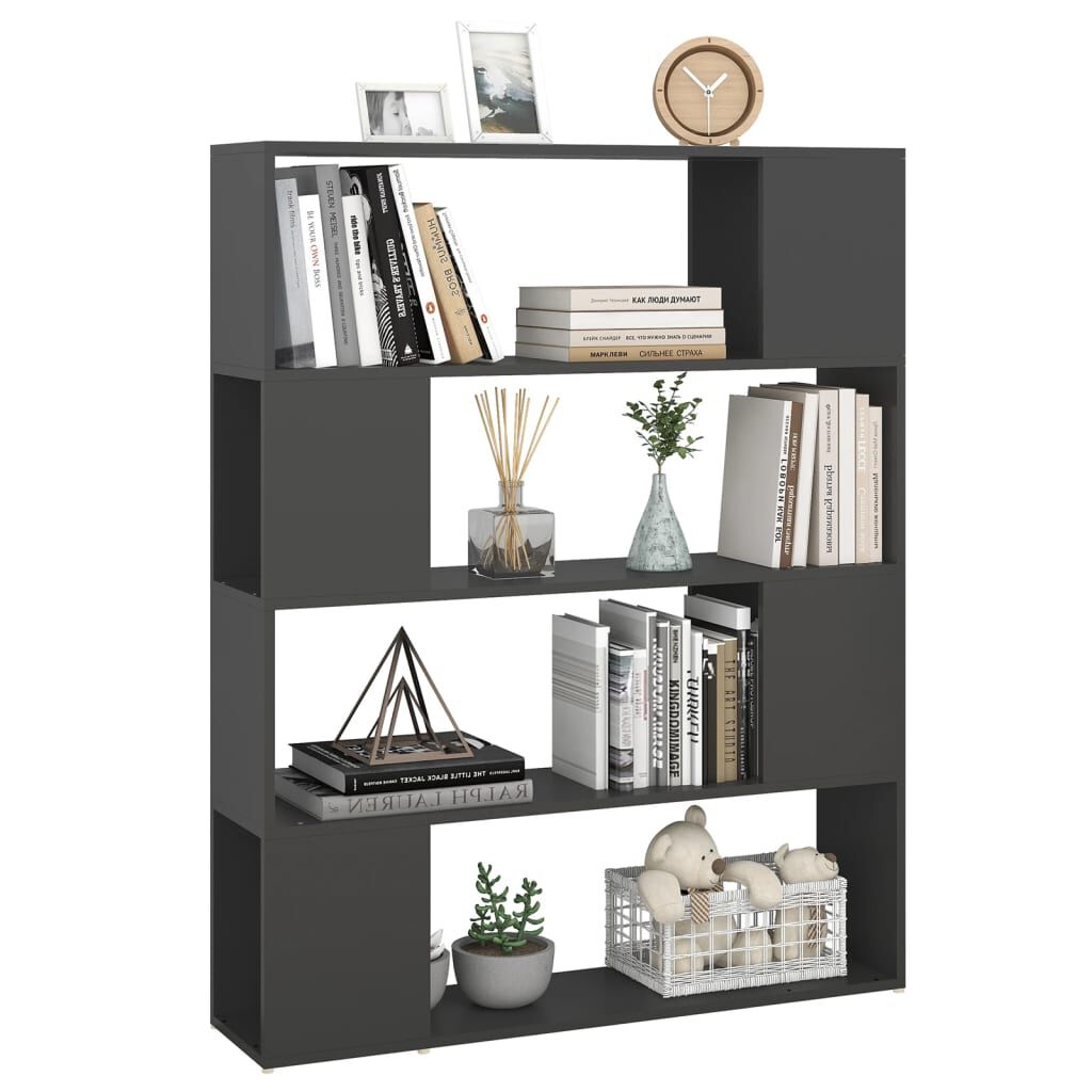 vidaXL Βιβλιοθήκη/Διαχωριστικό Χώρου Γκρι 100 x 24 x 124 εκ.