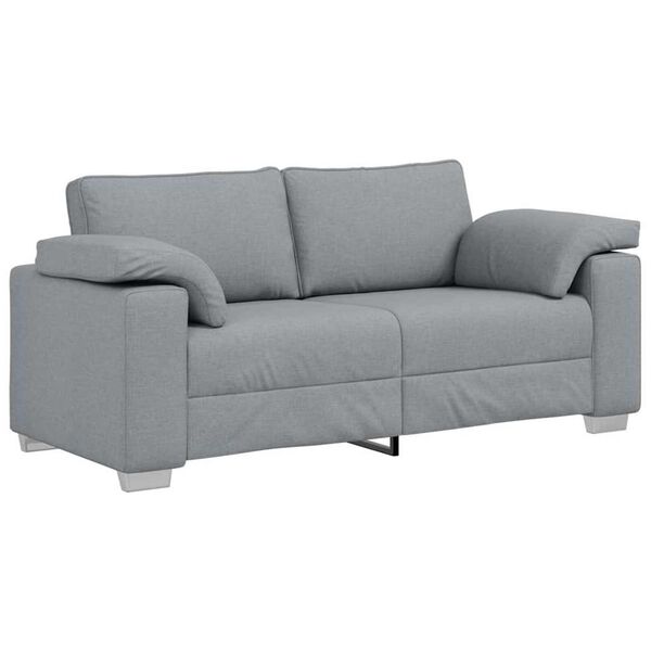 vidaXL Καναπές με μαξιλάρι Ανοιχτό γκρι 180 x 77 x 82 εκ ύφασμα