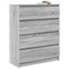 vidaXL Sideboard Grey Sonoma 80x35x99 cm Ξύλινο μηχανουργικό ξύλο