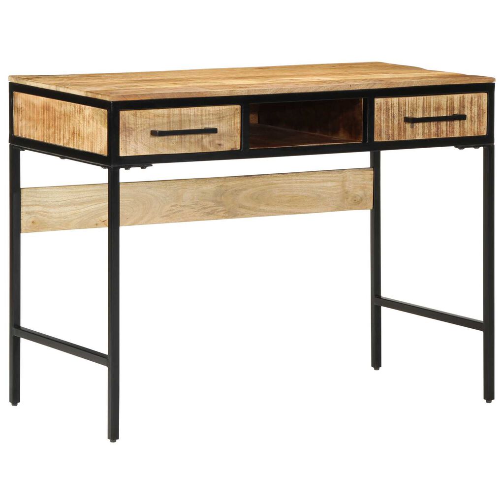 vidaXL Γραφείο 100x50x75 εκ. Μασίφ Ξύλο Rough Mango