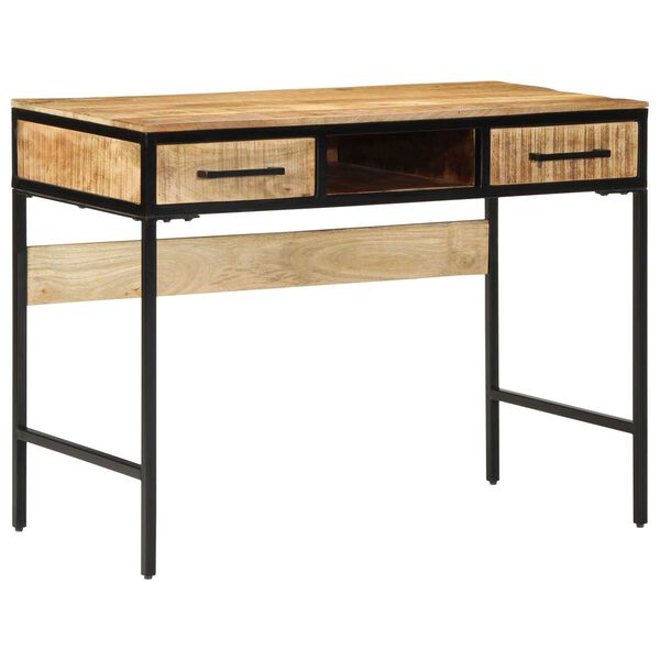 vidaXL Γραφείο 100x50x75 εκ. Μασίφ Ξύλο Rough Mango