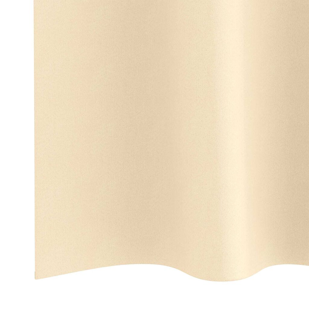 vidaXL Κουρτίνες με κουρτίνες 2 pcs Κρεμ 175 x 140 εκ. Πολυεστέρας