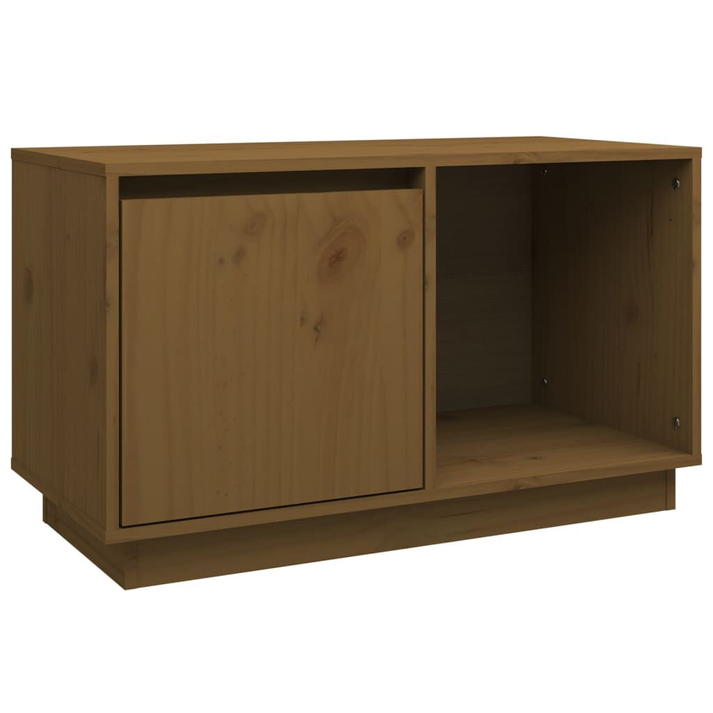 vidaXL Έπιπλο Τηλεόρασης Μελί 74 x 35 x 44 εκ. από Μασίφ Ξύλο Πεύκου