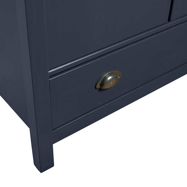 vidaXL Ντουλάπα Hill Τρίφυλλη Γκρι 127x50x170 εκ. Μασίφ Ξύλο Πεύκου