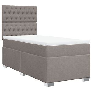 vidaXL &Kappa;&rho;&epsilon;&beta;ά&tau;&iota; Boxspring &mu;&epsilon; &Sigma;&tau;&rho;ώ&mu;&alpha; Taupe 80x200 &epsilon;&kappa;. &Upsilon;&phi;&alpha;&sigma;&mu;ά&tau;&iota;&nu;&omicron;
