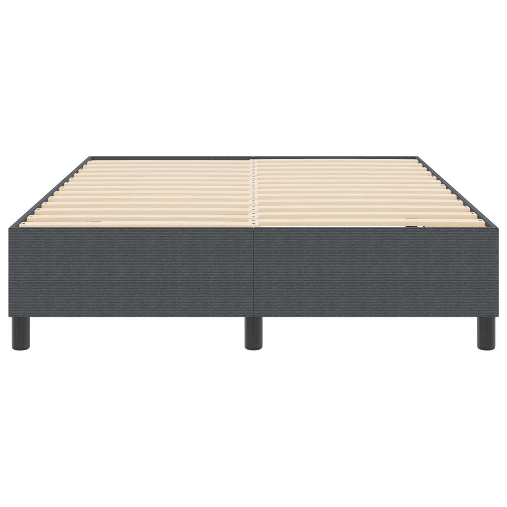 vidaXL Κρεβάτι με ελατήρια Σκούρο γκρι 140 x 190 cm Βελούδο