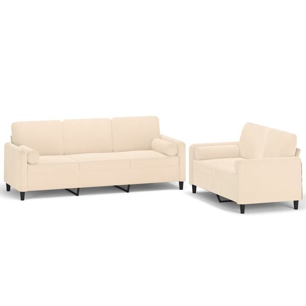 vidaXL &Sigma;&alpha;&lambda;ό&nu;&iota; &Sigma;&epsilon;&tau; 2 &Tau;&epsilon;&mu;&alpha;&chi;ί&omega;&nu; &Kappa;&rho;&epsilon;&mu; &alpha;&pi;ό &Beta;&epsilon;&lambda;&omicron;ύ&delta;&omicron; + &Delta;&iota;&alpha;&kappa;&omicron;&sigma;&mu;&eta;&tau;&iota;&kappa;ά &Mu;&alpha;&xi;&iota;&lambda;ά&rho;&iota;&alpha;