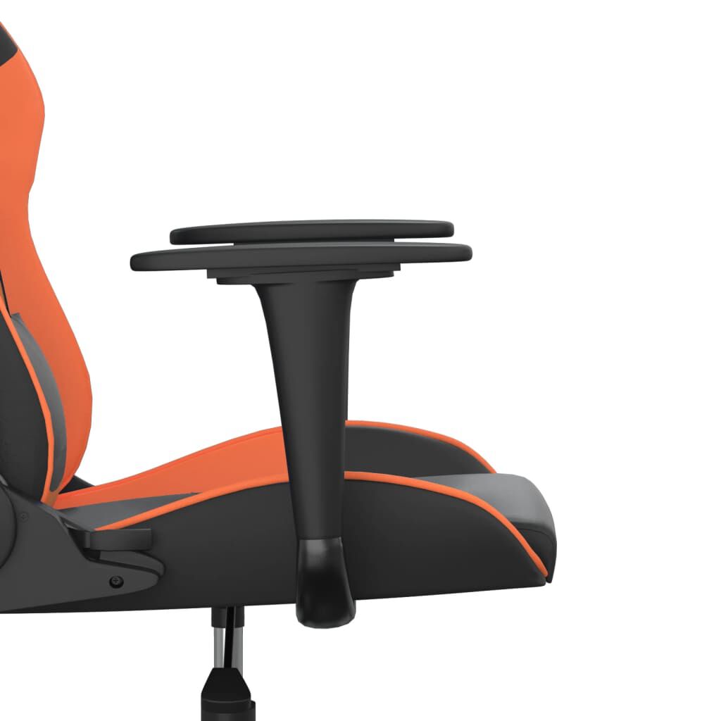 vidaXL Καρέκλα Gaming Μασάζ Μαύρο/πορτοκαλί από Συνθετικό Δέρμα