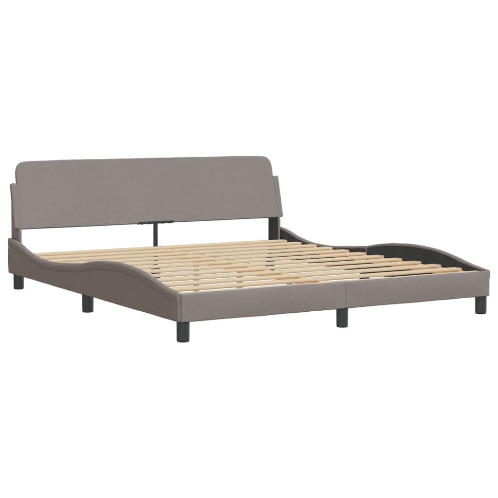 vidaXL Κρεβάτι Taupe 180x200 εκ. Υφασμάτινο