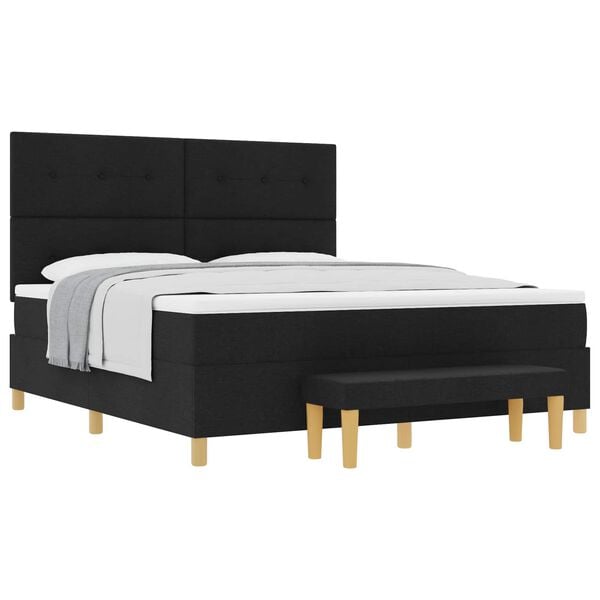 vidaXL &Kappa;&rho;&epsilon;&beta;ά&tau;&iota; &mu;&epsilon; &epsilon;&lambda;&alpha;&tau;ή&rho;&iota;&alpha; &mu;&epsilon; &sigma;&tau;&rho;ώ&mu;&alpha; &Mu;&alpha;ύ&rho;&omicron; 180 x 200 cm ύ&phi;&alpha;&sigma;&mu;&alpha;