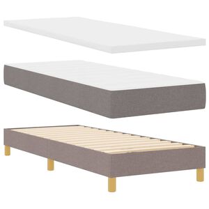 vidaXL Κρεβάτι με Ελατήρια με στρώμα Taupe 80 x 200 cm ύφασμα