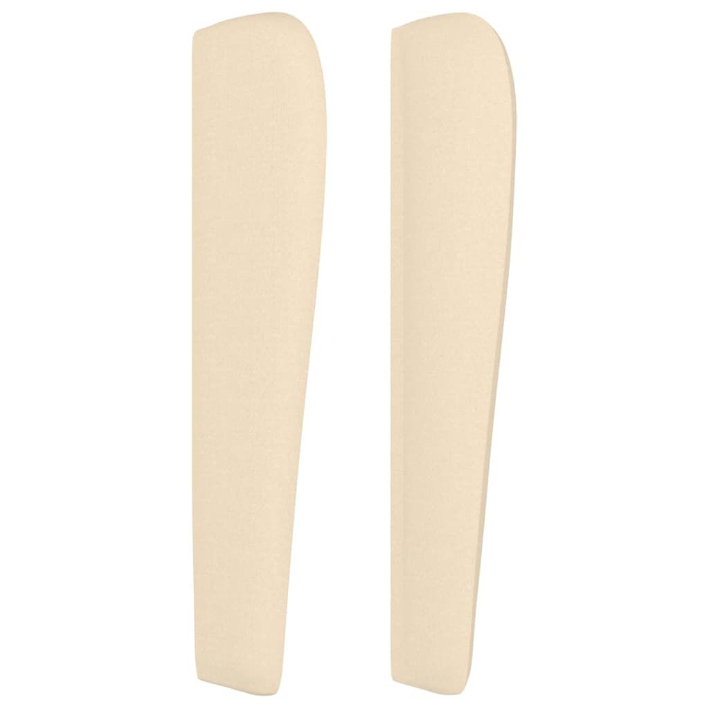 vidaXL Κεφαλάρι με Πτερύγια Κρεμ 163x23x118/128 εκ. Υφασμάτινο