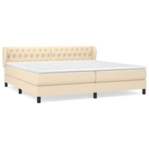 vidaXL &Kappa;&rho;&epsilon;&beta;ά&tau;&iota; Boxspring &mu;&epsilon; &Sigma;&tau;&rho;ώ&mu;&alpha; &Kappa;&rho;&epsilon;&mu; 200x200 &epsilon;&kappa;. &Upsilon;&phi;&alpha;&sigma;&mu;ά&tau;&iota;&nu;&omicron;