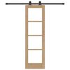 vidaXL Συρόμενη Πόρτα ORKDAL Καφέ 61 x 198.5 εκ. Ξύλο και μέταλλο
