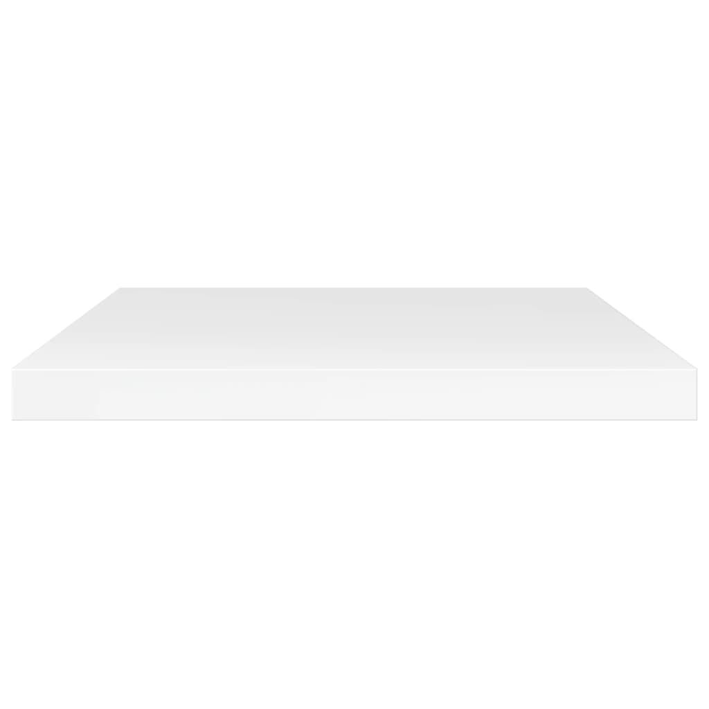 vidaXL Ράφια Βιβλιοθήκης 4 τεμ. Γυαλ. Λευκό 40x20x1,5 εκ. Επεξ.Ξύλο