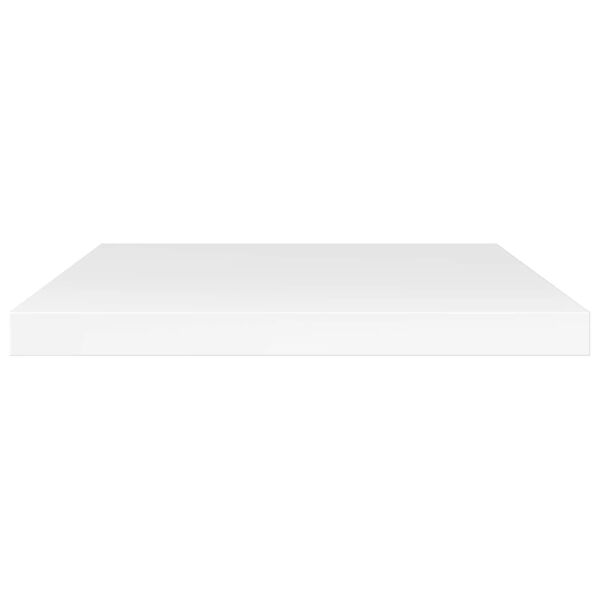 vidaXL Ράφια Βιβλιοθήκης 4 τεμ. Γυαλ. Λευκό 40x20x1,5 εκ. Επεξ.Ξύλο