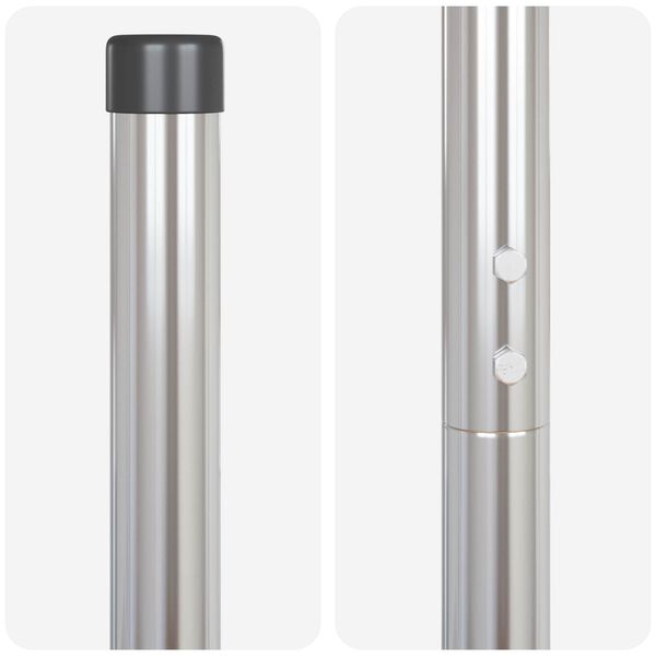 vidaXL &Sigma;&tau;ύ&lambda;&omicron;&sigmaf; &Pi;&epsilon;&rho;&iota;&phi;&rho;ά&xi;&epsilon;&omega;&nu; 2 pcs &Alpha;&sigma;&eta;&mu;ί &Alpha;&tau;&sigma;ά&lambda;&iota; &mu;&epsilon; &Epsilon;&pi;&iota;&kappa;ά&lambda;&upsilon;&psi;&eta; &Pi;&omicron;ύ&delta;&rho;&alpha;&sigmaf;