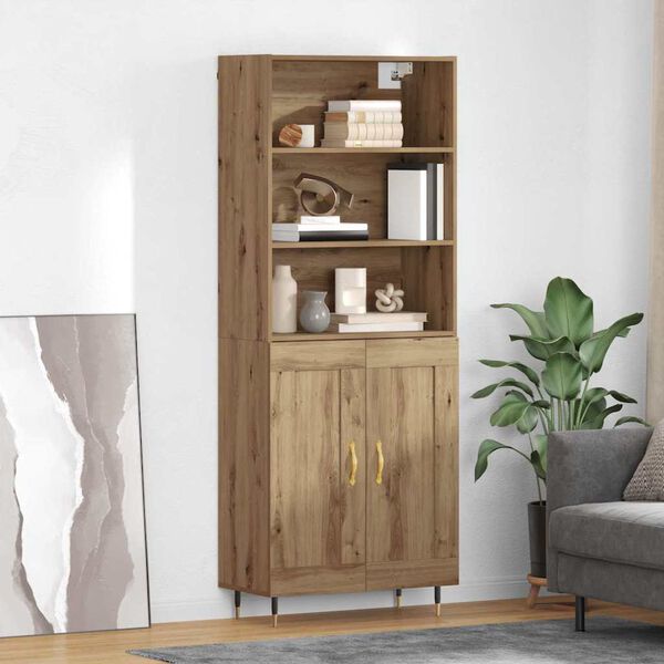 vidaXL Highboard Artisan Oak 69,5 x 34 x 180 &epsilon;&kappa;. &Epsilon;&pi;&epsilon;&xi;&epsilon;&rho;&gamma;&alpha;&sigma;&mu;έ&nu;&omicron; &xi;ύ&lambda;&omicron;