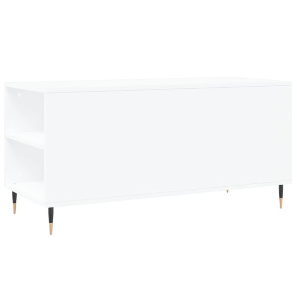vidaXL Τραπεζάκι Σαλονιού Λευκό 102x44,5x50 εκ. από Επεξεργασμένο Ξύλο