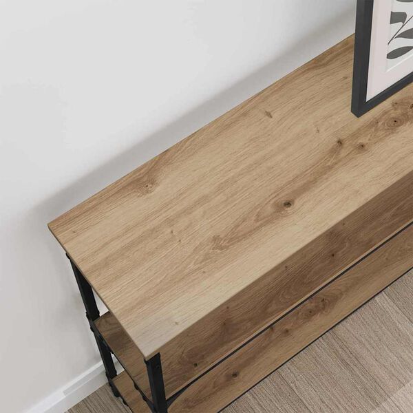 vidaXL &Tau;&rho;&alpha;&pi;έ&zeta;&iota; &kappa;&omicron;&nu;&sigma;ό&lambda;&alpha;&sigmaf; &mu;&epsilon; &rho;ά&phi;&iota; Artisan Oak 100 x 22,5 x 75 &epsilon;&kappa;