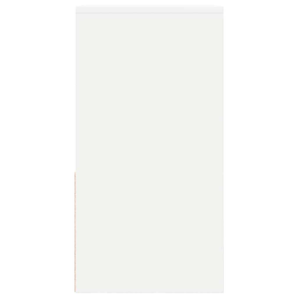 vidaXL Κομοδίνα με συρτάρι 2 τεμάχια Λευκό 35x34x66,5 cm