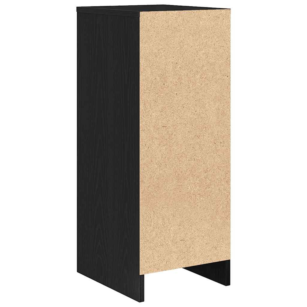 vidaXL Sideboard Μαύρη βελανιδιά 29,5x34x76 cm Κατασκευασμένο ξύλο