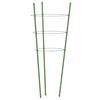 vidaXL Στηρίγματα Φυτών Κήπου 3 Δακτύλιοι 5 τεμ. Πράσινα 75 εκ. Ατσάλι