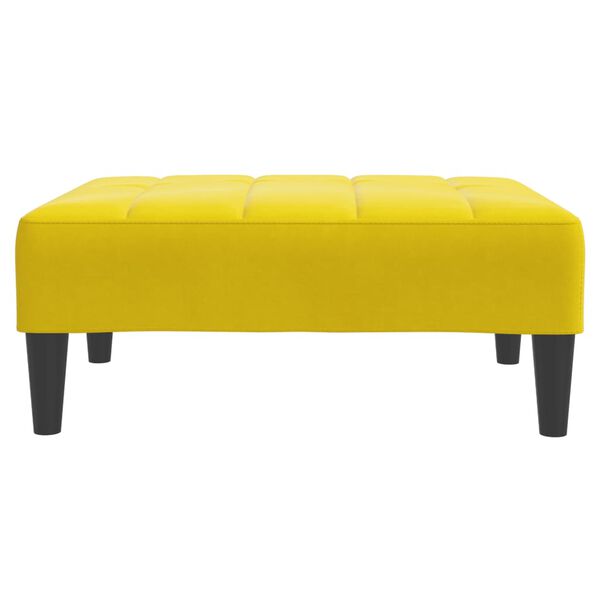 vidaXL Σκαμπό/Υποπόδιο Κίτρινο 77x55x31 εκ. Βελούδινο