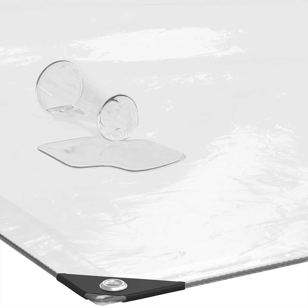 vidaXL Σαφής μουσαμάς με οπές 6x10 m πολυαιθυλένιο