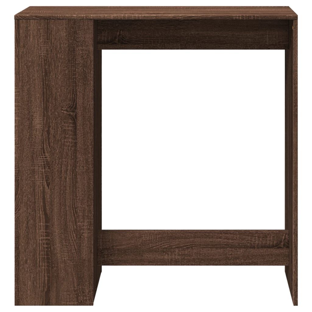 vidaXL Τραπέζι Μπαρ με Ράγες Καφέ Δρυς 101x40x103,5 εκ. Επεξεργ. Ξύλο