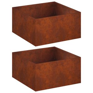 vidaXL &Gamma;&lambda;ά&sigma;&tau;&rho;&alpha; &Kappa;ή&pi;&omicron;&upsilon; 2 &tau;&mu;&chi;. &Sigma;&kappa; rusty 80 x 80 x 40 cm