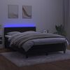 vidaXL &Kappa;&rho;&epsilon;&beta;ά&tau;&iota; Boxspring &mu;&epsilon; &Sigma;&tau;&rho;ώ&mu;&alpha; & LED &Mu;&alpha;ύ&rho;&omicron; 140x200 &epsilon;&kappa;. &Beta;&epsilon;&lambda;&omicron;ύ&delta;&iota;&nu;&omicron;
