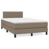 vidaXL &Kappa;&rho;&epsilon;&beta;ά&tau;&iota; Boxspring &mu;&epsilon; &Sigma;&tau;&rho;ώ&mu;&alpha; & LED Taupe 120x190 &epsilon;&kappa;. &Upsilon;&phi;&alpha;&sigma;&mu;ά&tau;&iota;&nu;&omicron;