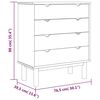 vidaXL Συρταριέρα OTTA Καφέ & Γκρι 76,5x39,5x90 εκ. Μασίφ Ξύλο Πεύκου