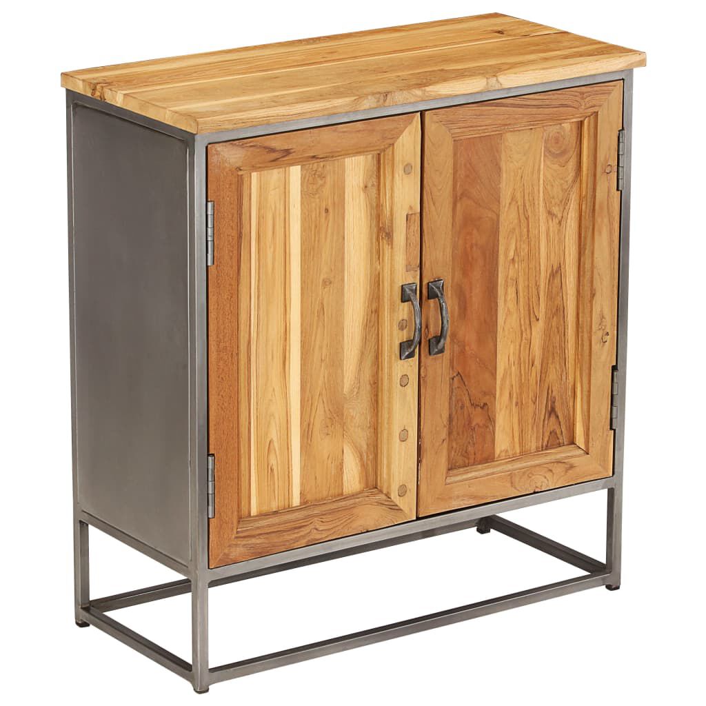 vidaXL Ντουλάπι 65 x 30 x 70 εκ. Ανακυκλωμένο Ξύλο Teak & Ατσάλι