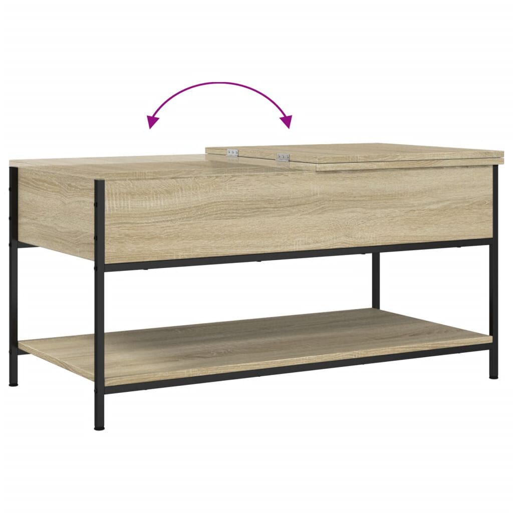 vidaXL Τραπεζάκι Σαλονιού Sonoma Δρυς 100x50x50 εκ. Επεξεργασμένο Ξύλο