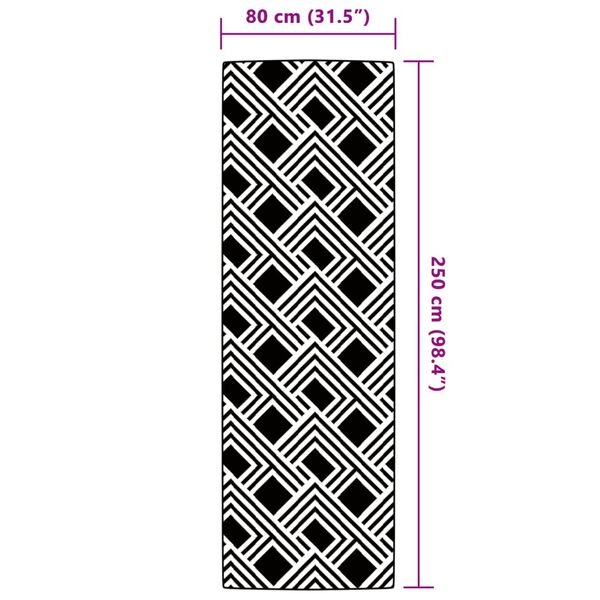 vidaXL Χαλί εξωτερικού χώρου ARAKIL γκρι 80x250 cm PP