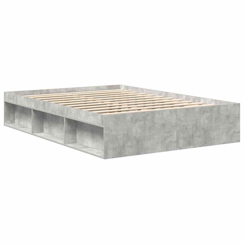 vidaXL Πλαίσιο Κρεβατιού Γκρι Σκυροδέματος 160 x 200 εκ.