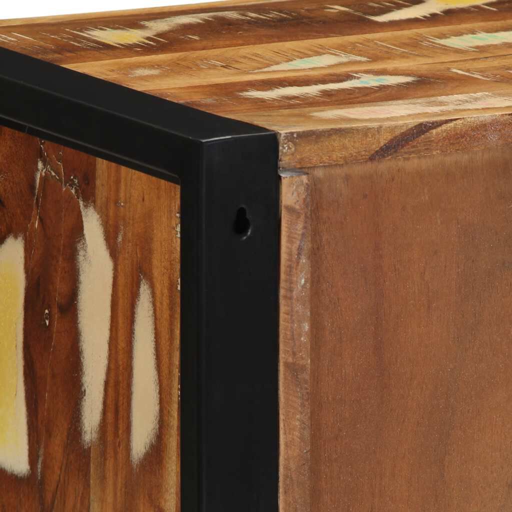 vidaXL Κομοδίνο Πολύχρωμο 40x35x40 cm Στερεό ξύλο αναγεννημένο