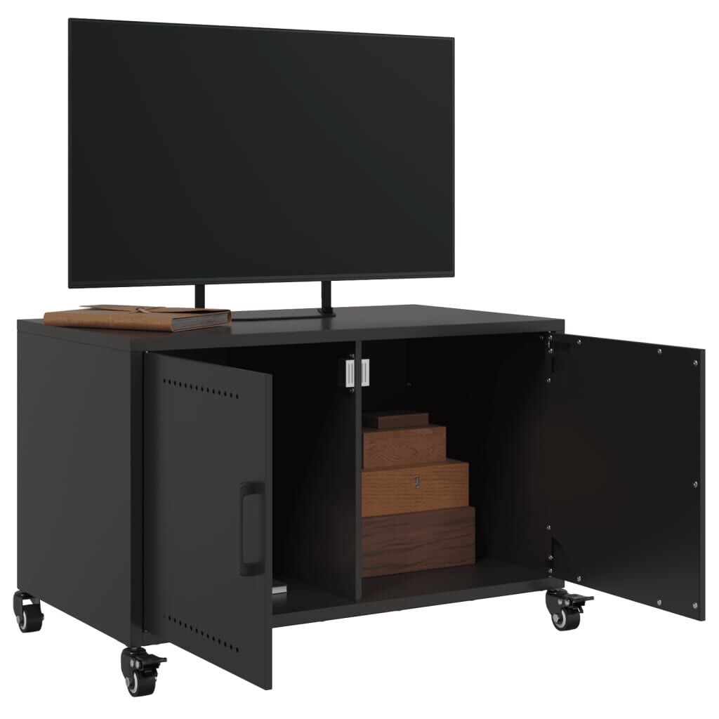 vidaXL Έπιπλο Τηλεόρασης Μαύρο 68x39x43,5 εκ. Χάλυβας