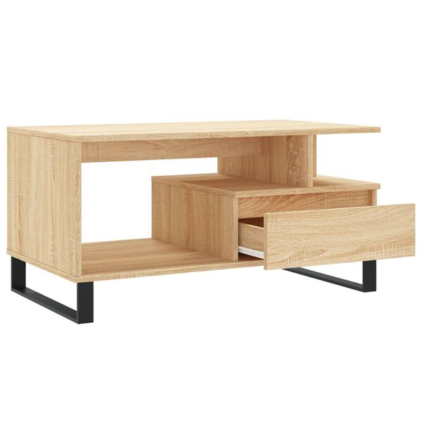 vidaXL Τραπεζάκι Σαλονιού Sonoma Δρυς 90x49x45 εκ. Επεξεργασμένο Ξύλο