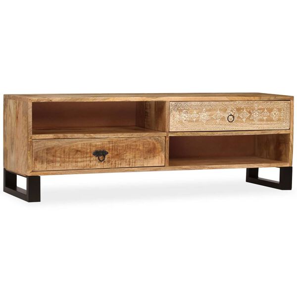 vidaXL Έπιπλο Τηλεόρασης 120 x 30 x 40 εκ. από Μασίφ Ξύλο Μάνγκο