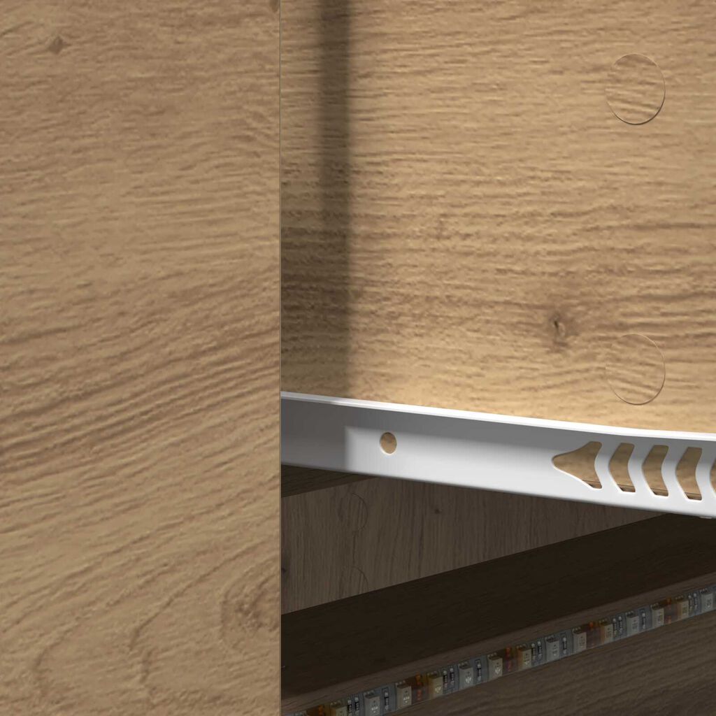 vidaXL Ντουλάπα Τηλεόρασης με LED Καρυδιά 140x34x40 εκ. Επεξεργασμένο Ξύλο