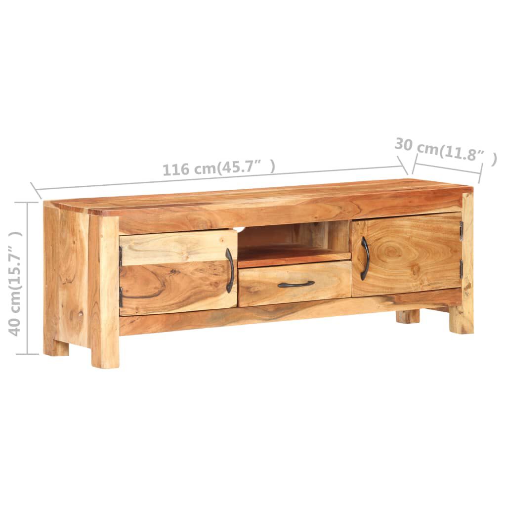 vidaXL Έπιπλο Τηλεόρασης 116 x 30 x 40 εκ. από Μασίφ Ξύλο Ακακίας