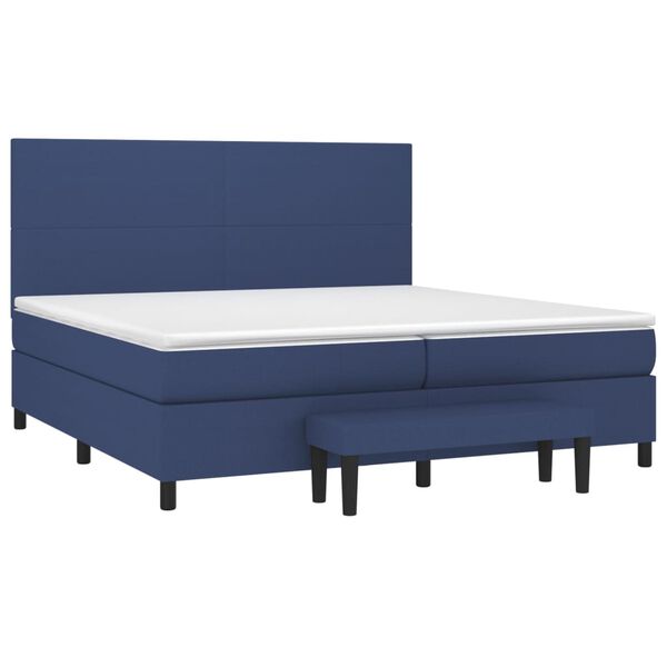 vidaXL &Kappa;&rho;&epsilon;&beta;ά&tau;&iota; Boxspring &mu;&epsilon; &Sigma;&tau;&rho;ώ&mu;&alpha; &Mu;&pi;&lambda;&epsilon; 200x200 &epsilon;&kappa;. &Upsilon;&phi;&alpha;&sigma;&mu;ά&tau;&iota;&nu;&omicron;