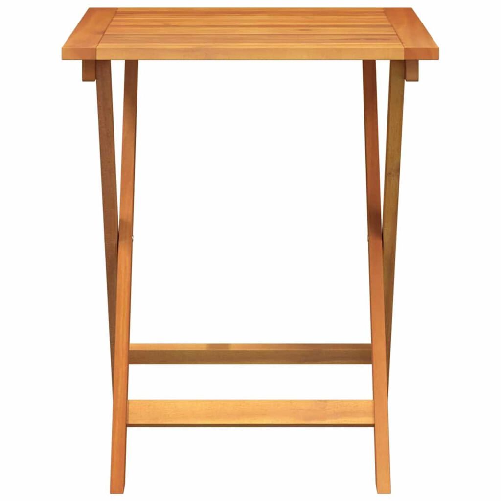 vidaXL Αναδιπλούμενο Τραπέζι Κήπου Φυσικό 60 x 60 x 72 cm
