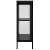 vidaXL Μπουφές Μαύρος 75 x 35 x 105 εκ. από Ατσάλι και Γυαλί