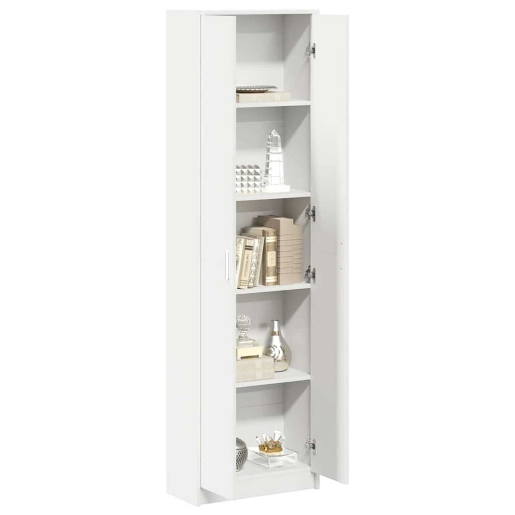 vidaXL Ντουλάπι με ράφι Λευκό 55 x 25 x 189 εκ. Επεξεργασμένο ξύλο