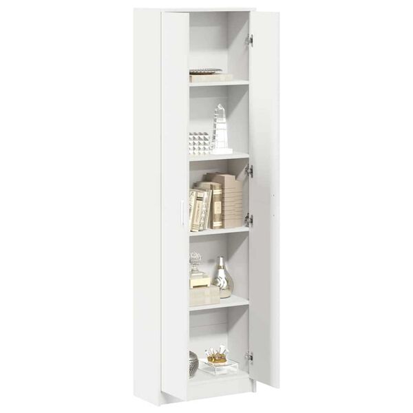 vidaXL Ντουλάπι με ράφι Λευκό 55 x 25 x 189 εκ. Επεξεργασμένο ξύλο
