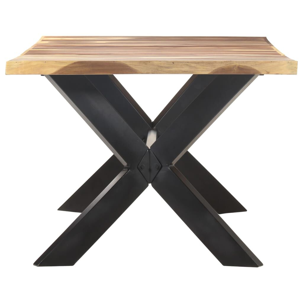 vidaXL Τραπεζαρία 200 x 100 x 75 εκ. Μασίφ Ξύλο & Μελί Φινίρισμα